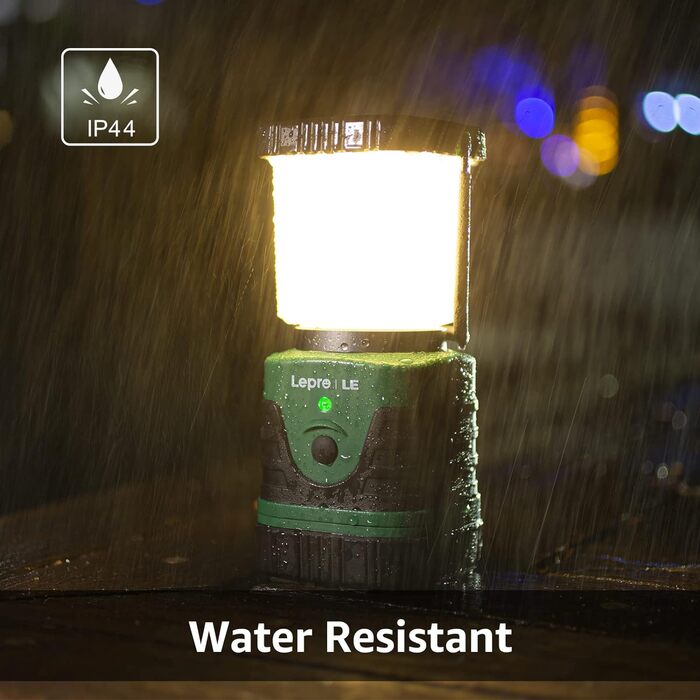 LED Camping Lantern Portable, Super Bright Rechargeable Spotlight with Handle and Hook, 4 Brightness Levels Dimmable, Emergency Light for Power Outages, Hiking, Emergencies, Blackouts, etc. [Energy Class A++]