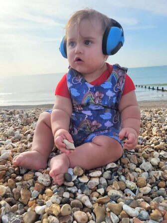 Навушники для захисту від шуму PandaEar для немовлят 0-3 роки | Блакитні навушники для дітей та малюків