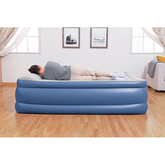 Надувний матрац Bestway Tritech Queen розмір 203x152x56 см з вбудованим насосом