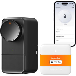 Розумний замок SwitchBot WALN Smart Lock Pro для вхідних дверей, електронний дверний замок з керуванням через додаток, підтримка Matter, Alexa, Google, швидке встановлення