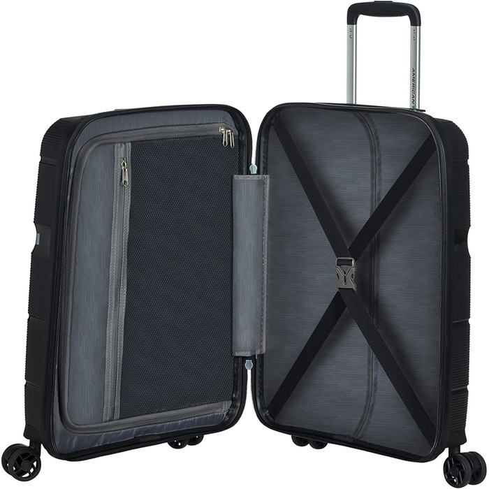 Валіза American Tourister Linex Spinner L, 76 см, 102 л, чорна, пластикова, на 4 колесах
