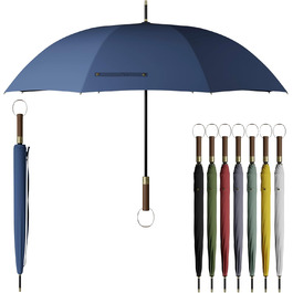 Sapor Design Umbrella Stick Umbrella Stormproof Auto-Open Windproof | XXL Large & Stable for 2 People Men & Women | Golf Umbrella Travel – 123 cm Ø Elegant Blue - Modern