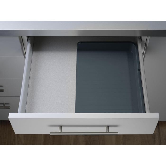 Органайзер для столових приборів DrawerStore (Сірий/Сірий) - Піддон для кухонних ящиків