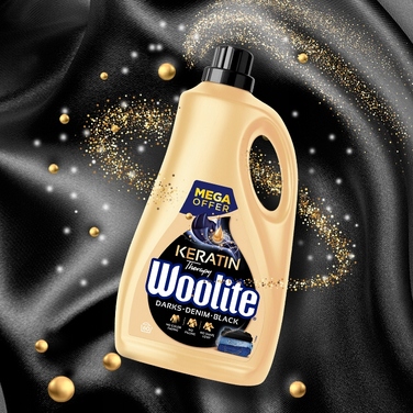 Рідкий засіб для прання WOOLITE Keratin Therapy MIX чорне + кольорове, 75 прань, 2x 4,5 л