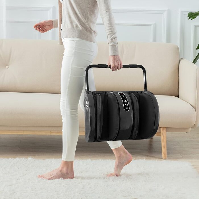Електричний масажер для ніг Snailax Shiatsu з підігрівом, для ніг та литок, для розслаблення, XL
