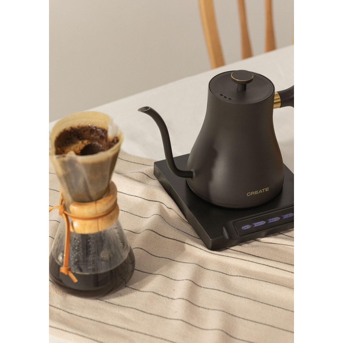 Electric Kettle 0.5L - HATTORI STUDIO - White with Keep Warm, Safety System, Thermostat, Digital Display, Temperature Indicator, 880W