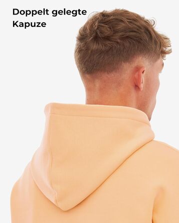 Унісекс худі Johnny Urban Cody Oversize — базовий однотонний світшот з капюшоном із щільної тканини, колір персиковий, розмір XS