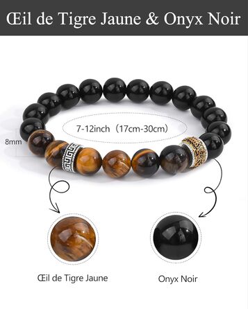 Браслет на руку VGWON для чоловіків з перлами – ідеальний подарунок на день народження, Різдво, для сина, чоловіка, батька (UVG-BM103S)