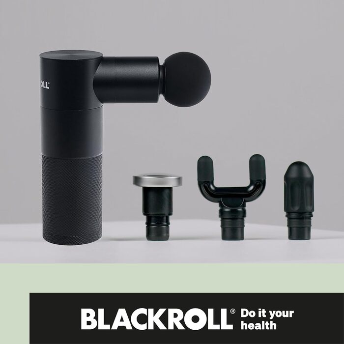 BLACKROLL® Масажер для м'язів та фасцій Fascia Gun - Міні масажер з USB-C, 4 насадки, 4 рівні інтенсивності, для зняття болю та розслаблення