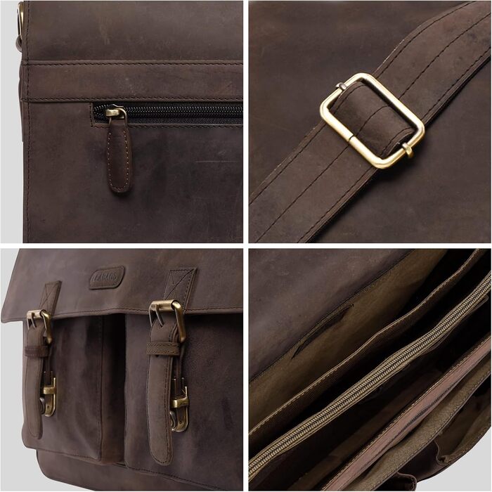Сумка для ноутбука Leabags зі шкіри 15