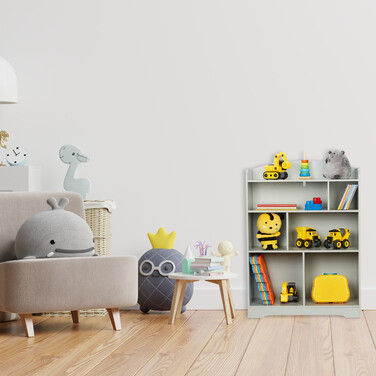 Relaxdays Kids' Shelf in Grey