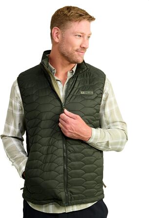 Жилет HUK Scale для чоловіків, утеплений, з DWR просоченням, для риболовлі (XXL, Zypressenlandung)