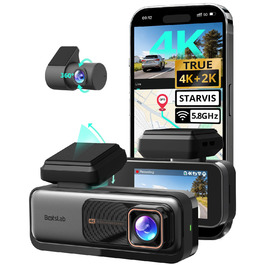 Автомобільний відеореєстратор BOTSLAB G980H 4K Dual (передній та задній), GPS, WiFi, ADAS, нічна зйомка, кут 170°, IPS дисплей 2.45