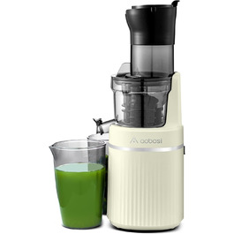 Соковижималка Aobosi Slow Juicer з реверсом, електрична, 80 мм отвір, для овочів та фруктів, 2000 Вт, тиха, BPA Free, жовта