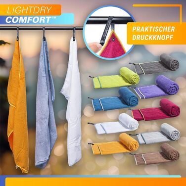 LightDry® Original Мікрофіброве спортивне рушник для подорожей - рушник для басейну та фітнесу, швидковисихаюче, антибактеріальне (60 x 30 см, Бордовий)