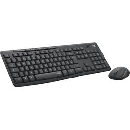 Комплект бездротової клавіатури та миші Logitech MK295 з технологією SilentTouch, QWERTZ, чорний, для комфортної роботи