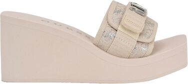 Босоніжки жіночі GUESS Dellean на танкетці, сріблясті (37.5 EU)