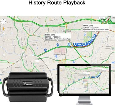 GPS-трекер Winnes TK935 з магнітом для авто, реальний час, антикрадій, довгий час роботи, безкоштовний додаток