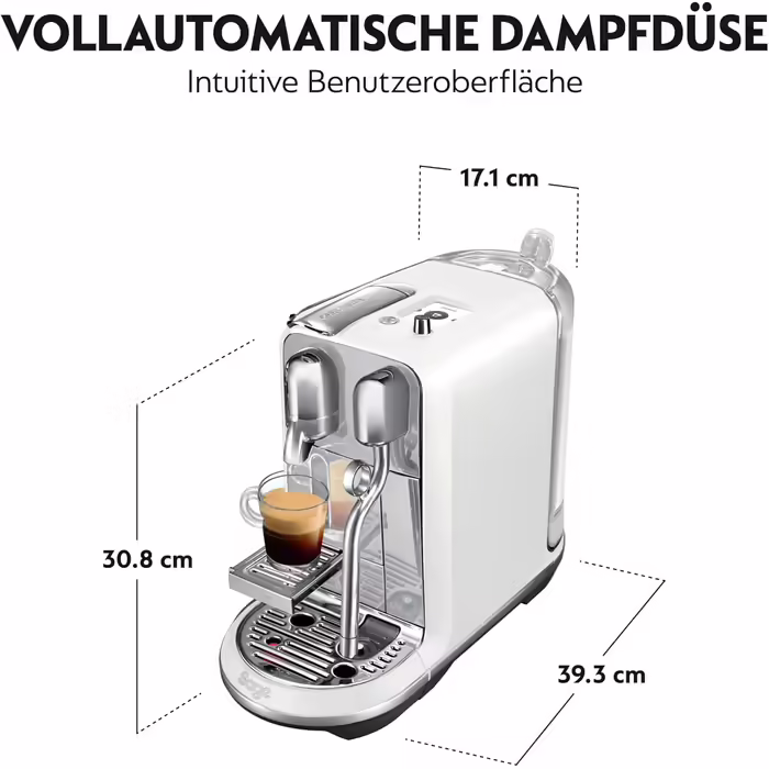Sage Appliances SNE800 Creatista Plus Coffee Machine, Pearl White Sea Salt (White)