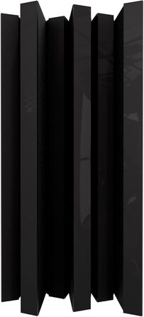 Набір акустичних диффузорів Arto-HALF (2 шт), 50x50 см, чорний глянцевий пластик — панелі для звукопоглинання та шумоізоляції стін