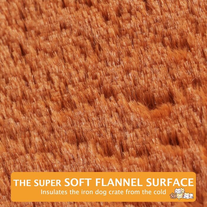 Dog Bed Soft and Warm Mat Dog Cushion Washable Cozy Reversible Pet Sofa Cushion PS085 (61x41 CM, Orange)
