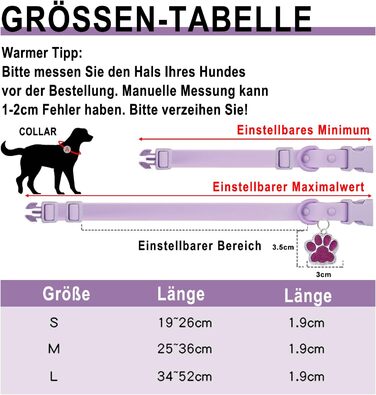 Персоналізоване собаче нашийник з металевою застібкою: напис та номер телефону, регульовані розміри для великих та середніх собак (Collar 07)