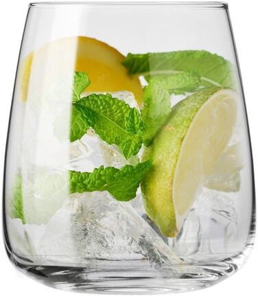 Набір келихів Krosno для білого, рожевого вина та Prosecco, 4 шт., об'єм 650/480 мл, сучасна колекція, ідеально для дому, ресторану та кухні, безпечно мити в посудомийній машині