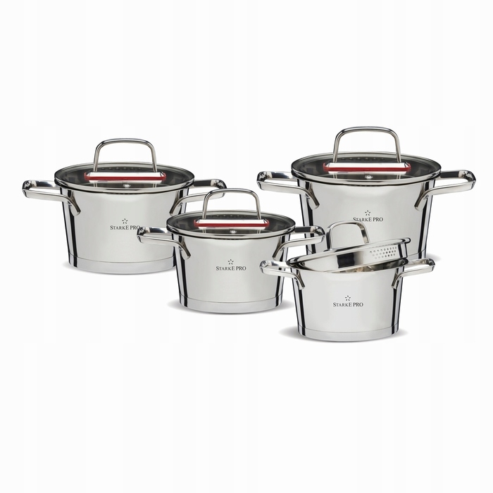 Набір каструль Starke Pro Speziale з нержавіючої сталі, 8 предметів