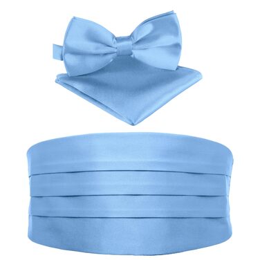Комплект підтяжок та метелика для смокінга (блакитний) - 3 шт.