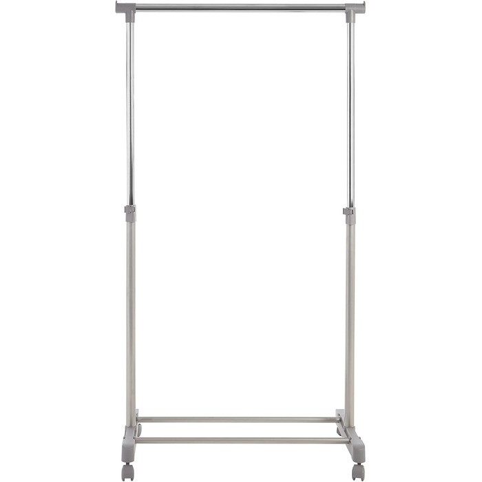 Premier Housewares Clothes Rail with Wheels, Chrome, Plastic, Grey, 43x80x152