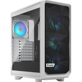 Корпус для ПК Fractal Design Meshify 2 Compact Black ATX Mid Tower, RGB White, загартоване скло (TG Clear Tint), високий повітряний потік