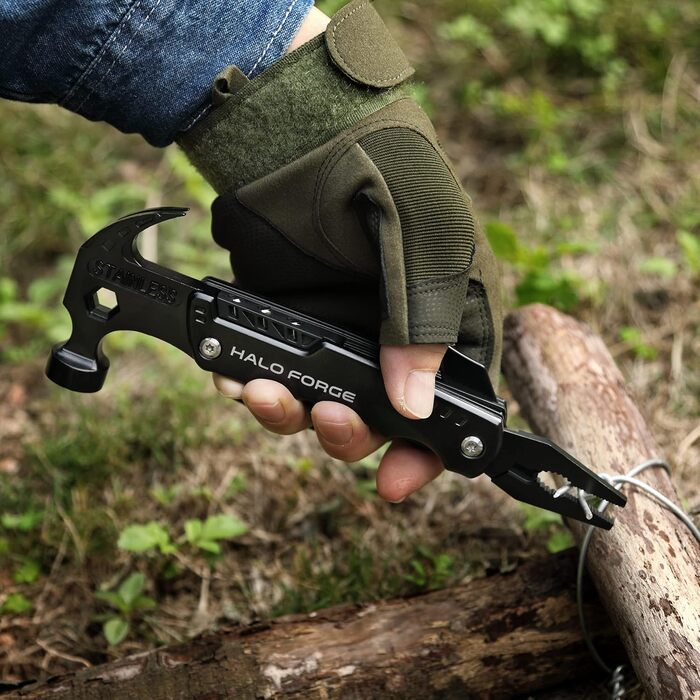 Багатофункціональний молоток 14-в-1 з нержавіючої сталі, інструмент для DIY, кемпінгу та трекінгу