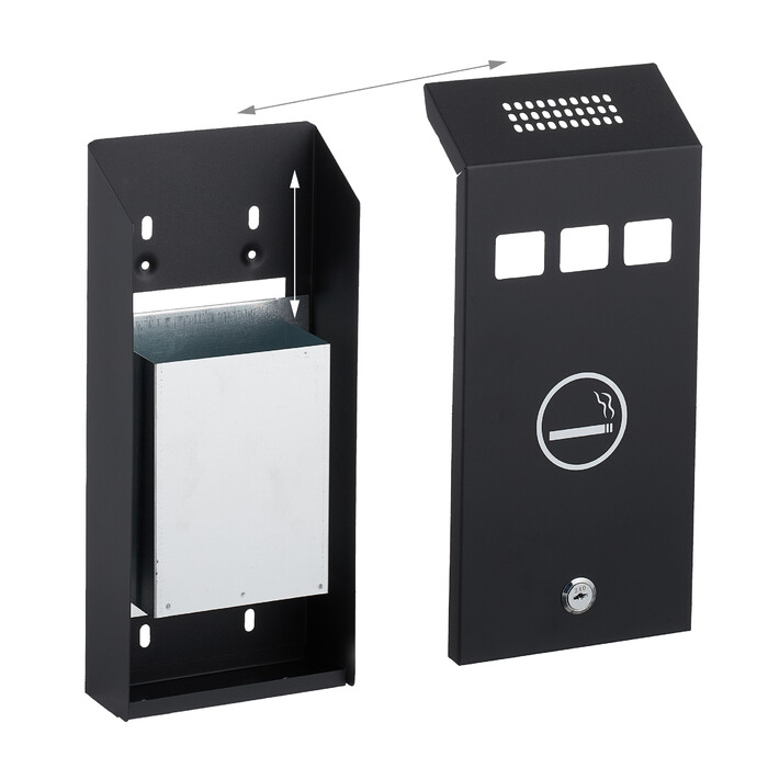 Relaxdays Black Wall-Mounted Cup Holder