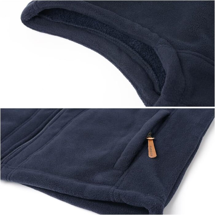 Чоловічий флісовий жилет з високим коміром для активного відпочинку, теплий зимовий жилет, чоловічий жилет з кишенями на блискавці, з підкладкою (синій, 3XL)