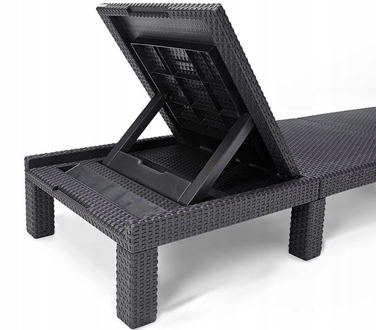 Шезлонг Keter Daytona Deluxe, пластик, чорний