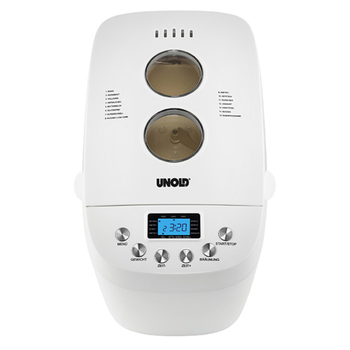 Хлібопічка Unold 68520, біла, 850 Вт