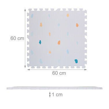 Relaxdays Puzzle Mat with Dots, 6-Piece Set