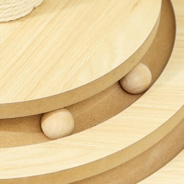 Котячий кігтетоп PawHut 4-в-1 з сизалю, 69 см, з іграшкою, для дому, дуб, 45 x 45 x 69 см