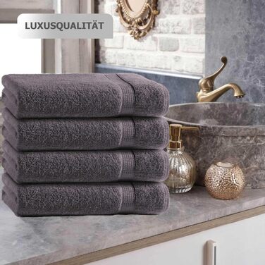 Набір м'яких махрових рушників Class Home Collection Ftee, 100% бавовна, антрацит, 30x50 см, 10 шт.