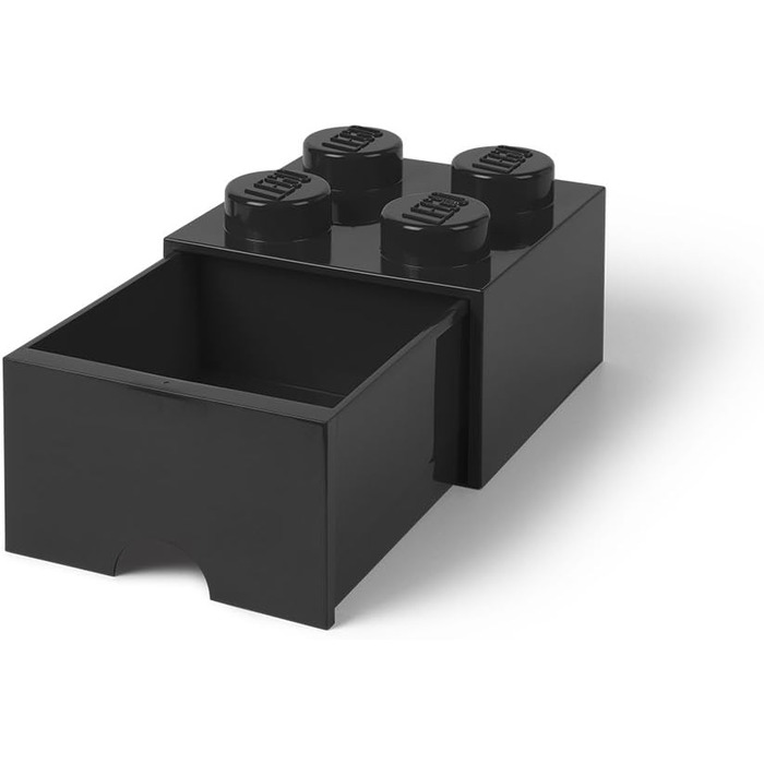 Скринька LEGO Room Copenhagen, 4 відсіки, 4,7 л, чорна, пластик, стільова, для зберігання іграшок