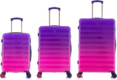 Набір валіз з полікарбонату: кабінський, середній та великий | 3 шт. | Колір: блакитний