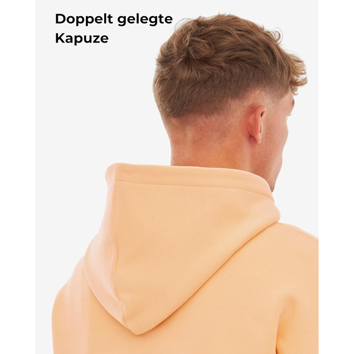Унісекс худі Johnny Urban Cody Oversize — базовий однотонний світшот з капюшоном із щільної тканини, колір персиковий, розмір XS