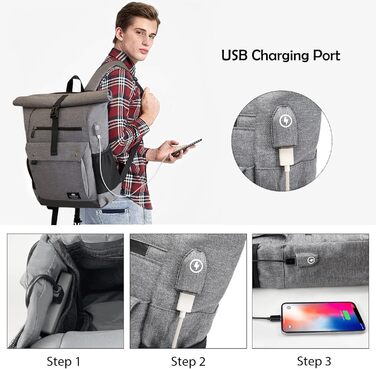 Рюкзак Rolltop з відділенням для ноутбука 15,6