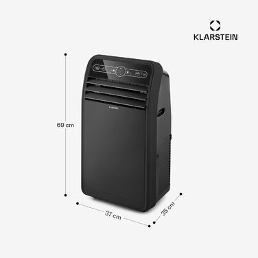 Klarstein Mobile Klimaanlage: 4-в-1, вентилятор, осушувач, нічний режим. Компактний, портативний кондиціонер для дому та офісу. 7000 BTU, білий.