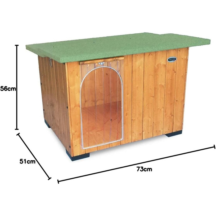 Будка для собак з масивного дерева, будка-печера, терможалюзі, Made in Italy, модель Italy B - Пудель, 73x56x51 см