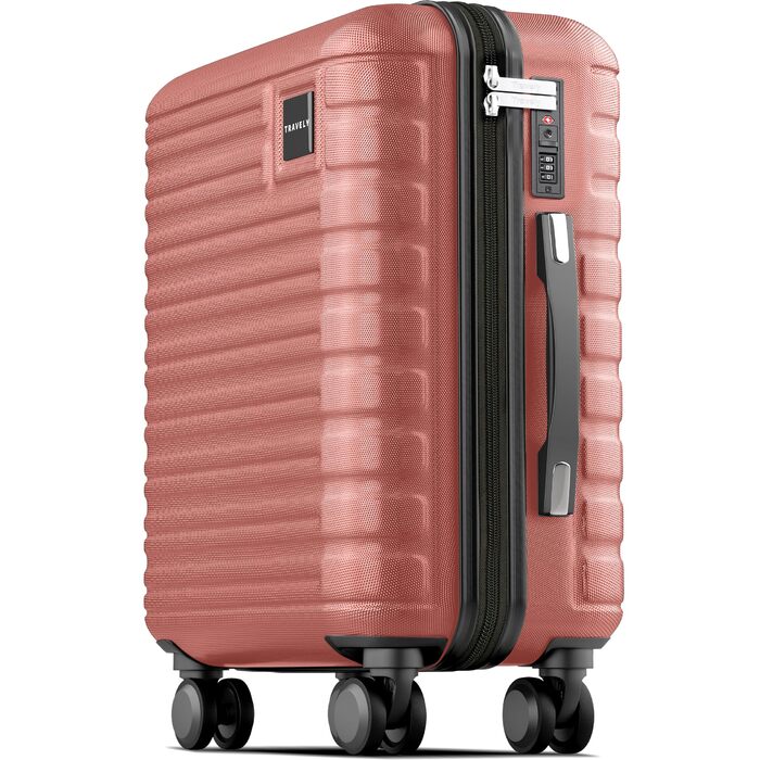 Чемодан Trevey з полікарбонату, 67 см, 60 л, зелений. Міцний валіза з TSA замком, для ручної поклажі (55x35x25 см).