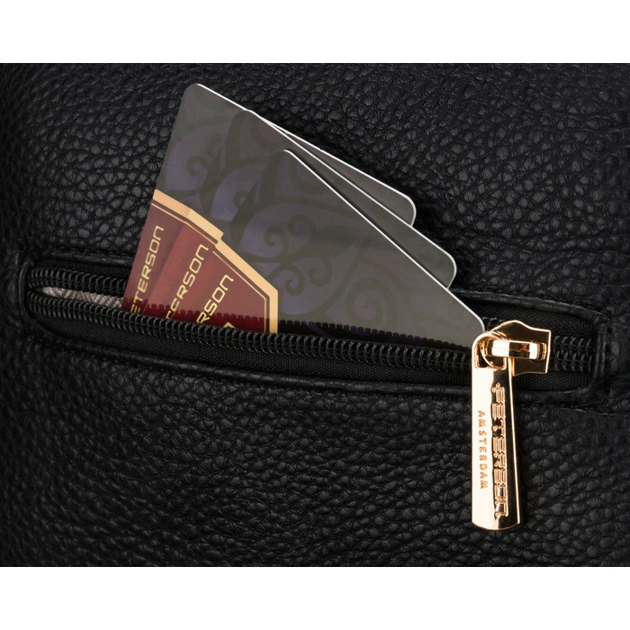 Жіноча сумка-бананка Peterson 3582 BLACK чорна