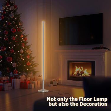 LED торшер Fortand з димуванням, пульт, 147 см. Сучасний торшер для вітальні та спальні. Регулювання кольору та яскравості 2700K-6500K