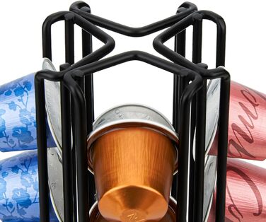 Тримач для капсул Nespresso MOLEDINO – органайзер для 40 капсул, обертання 360°, чорний
