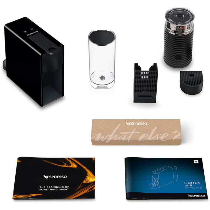 Кавова капсульна машина Nespresso Krups XN1108 Essenza Mini, 19 бар, 1260 Вт, 0,6 л, енергозбереження, чорна, без капучинатора